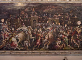 Der Sturm auf die Festung bei Porta Camollia in Siena